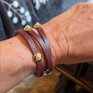 Henri Bendel Gold and burgundy Bracelet